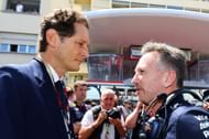John Elkann, Chairman and CEO of Ferrari, and Christian Horner at Monaco. Source: Getty