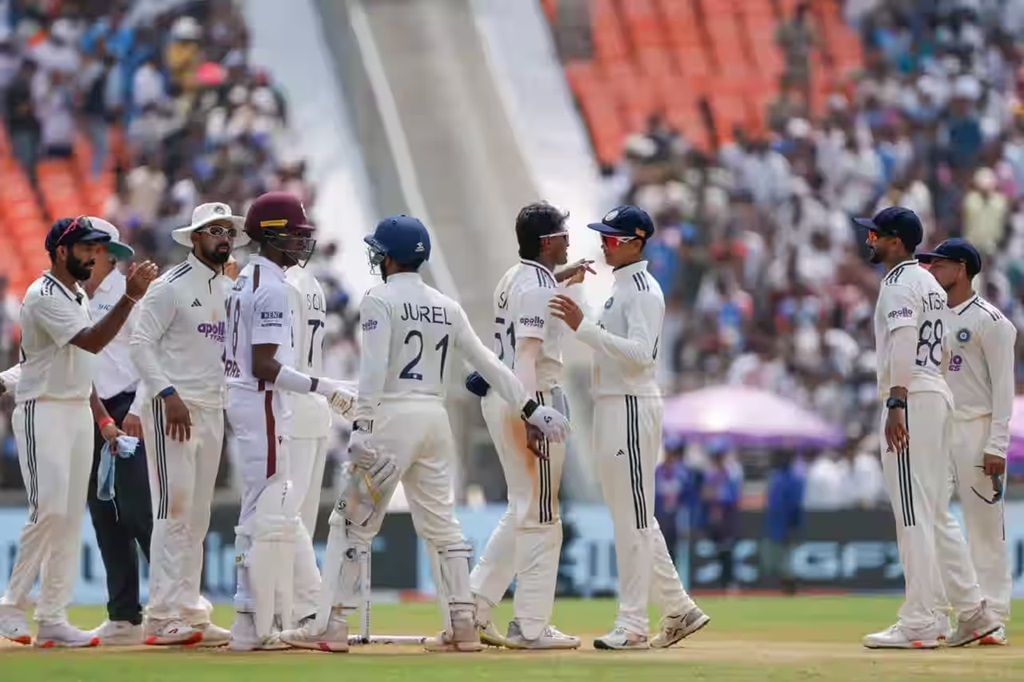 India thrashed the West Indies in the first Test in Ahmedabad. [P/C: BCCI]