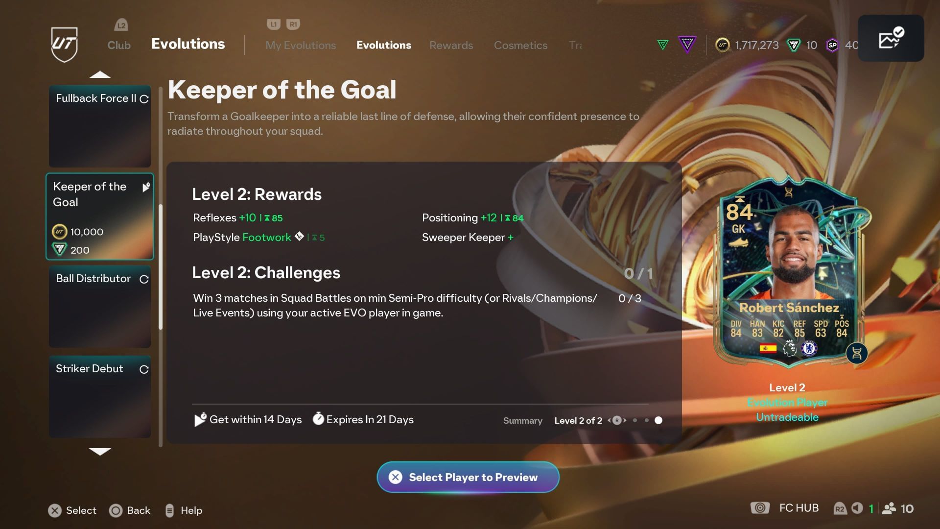 The EVO has two levels (Image via EA Sports)