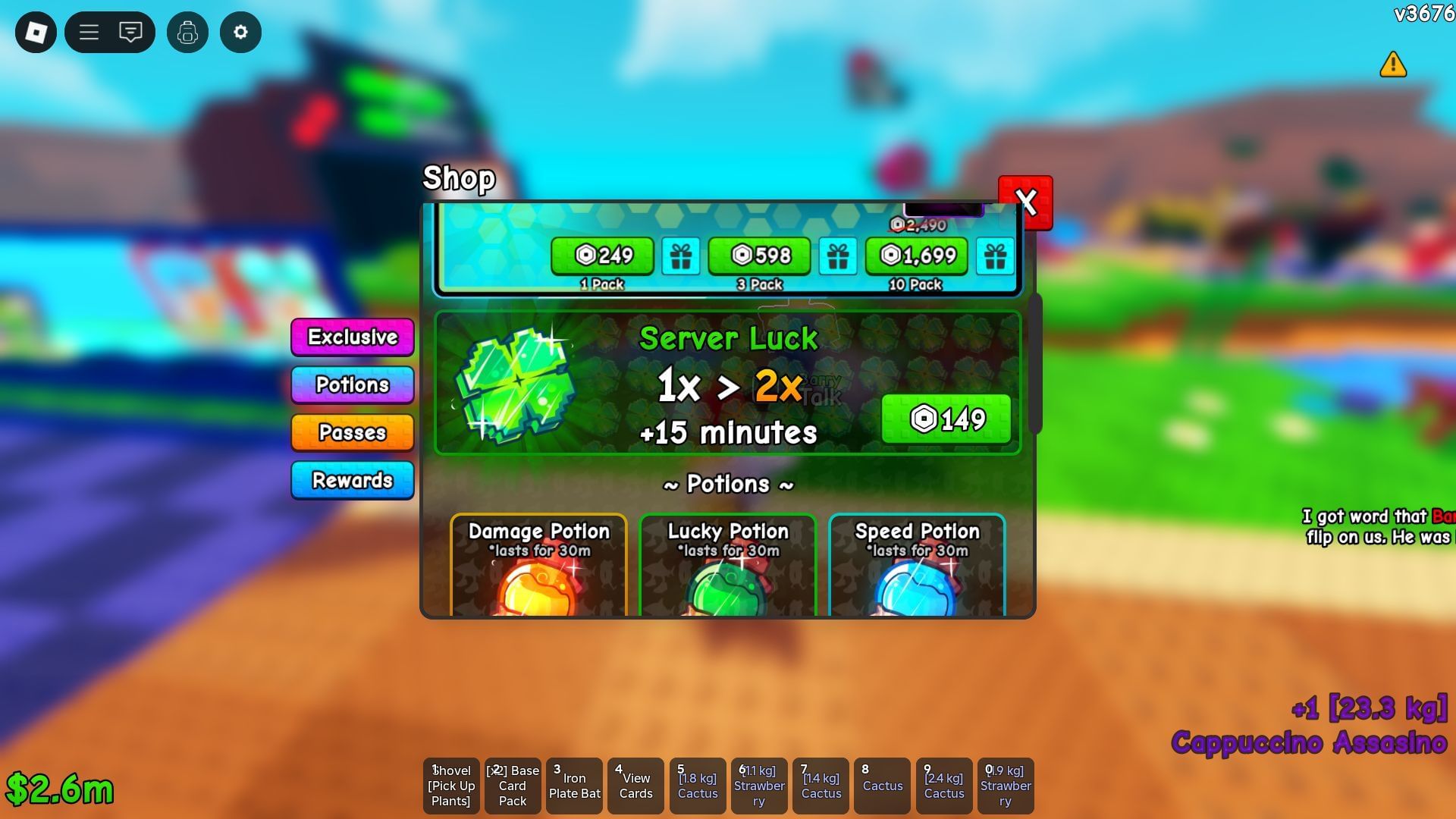 The Server Luck game pass (Image via Roblox)
