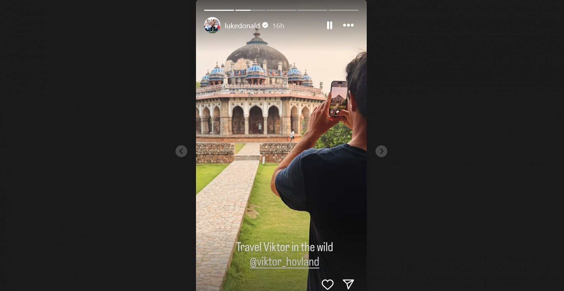 Luke Donald tags along with &lsquo;travel Viktor Hovland&rsquo; to explore Delhi amid DPWT India Championship/@lukedonald