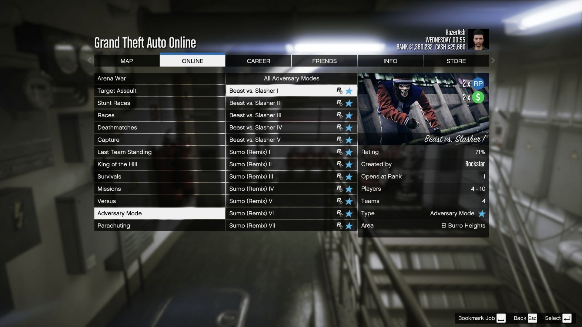 Slasher (Ramius Submarine) will be located in the Adversary Mode section (Image via Sportskeeda Gaming)