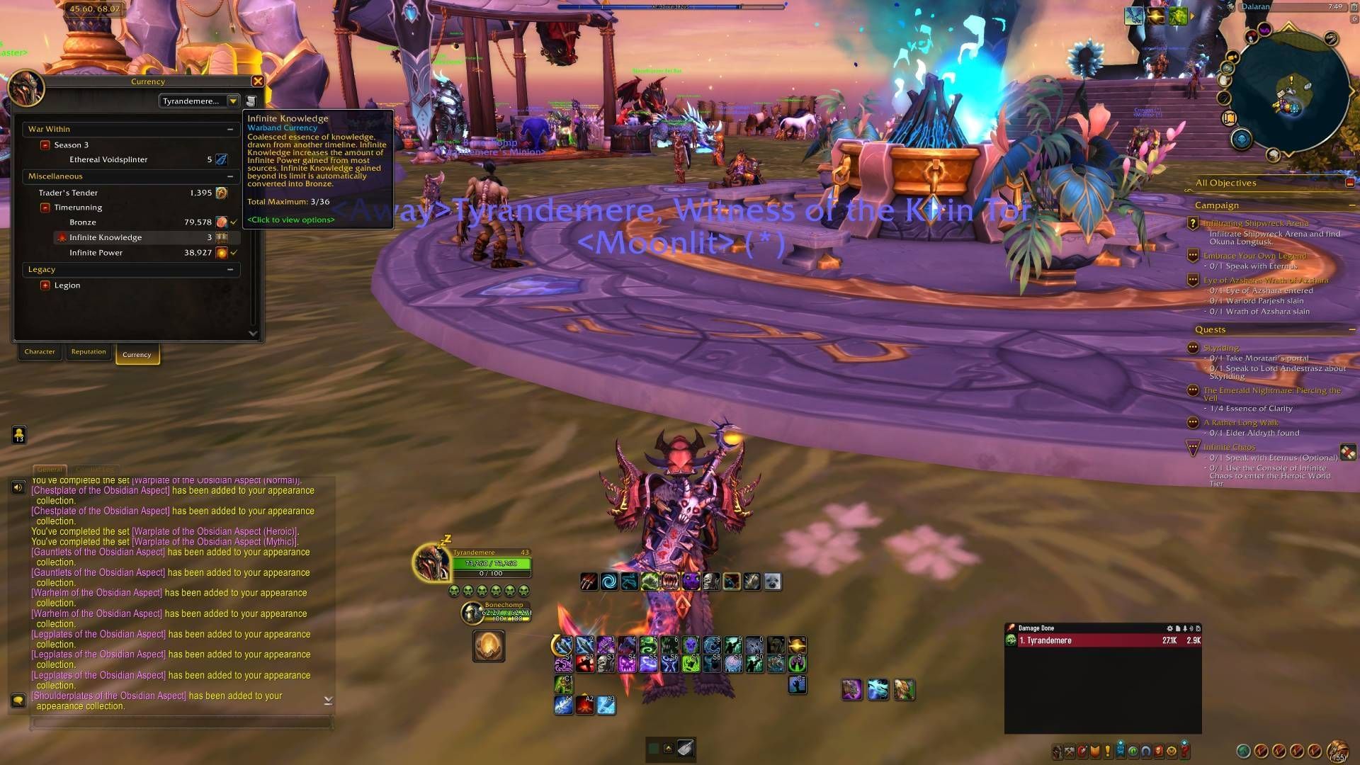 The more Infinite Knowledge you have, the better (Image via Blizzard Entertainment)