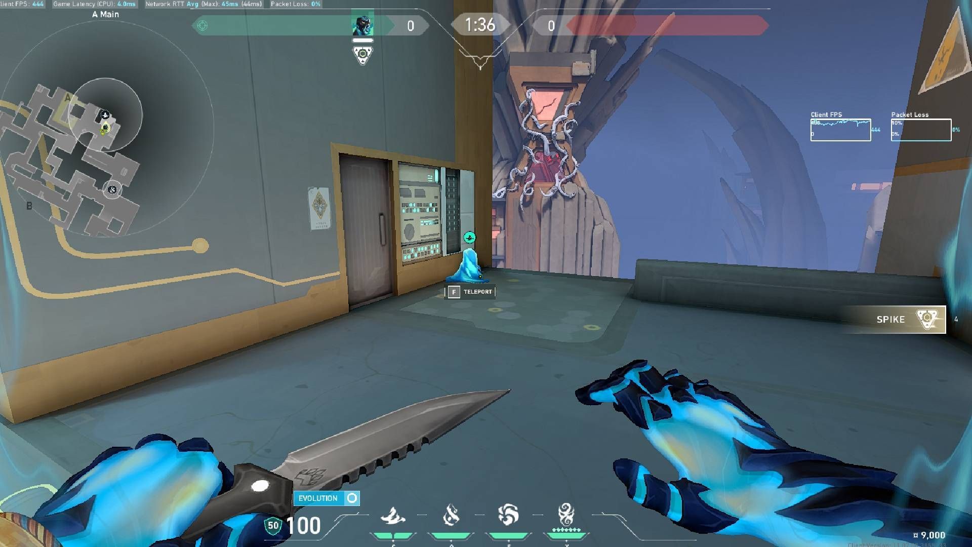 Crosscut ability on the extreme corner of A Main (Image via Riot Games)