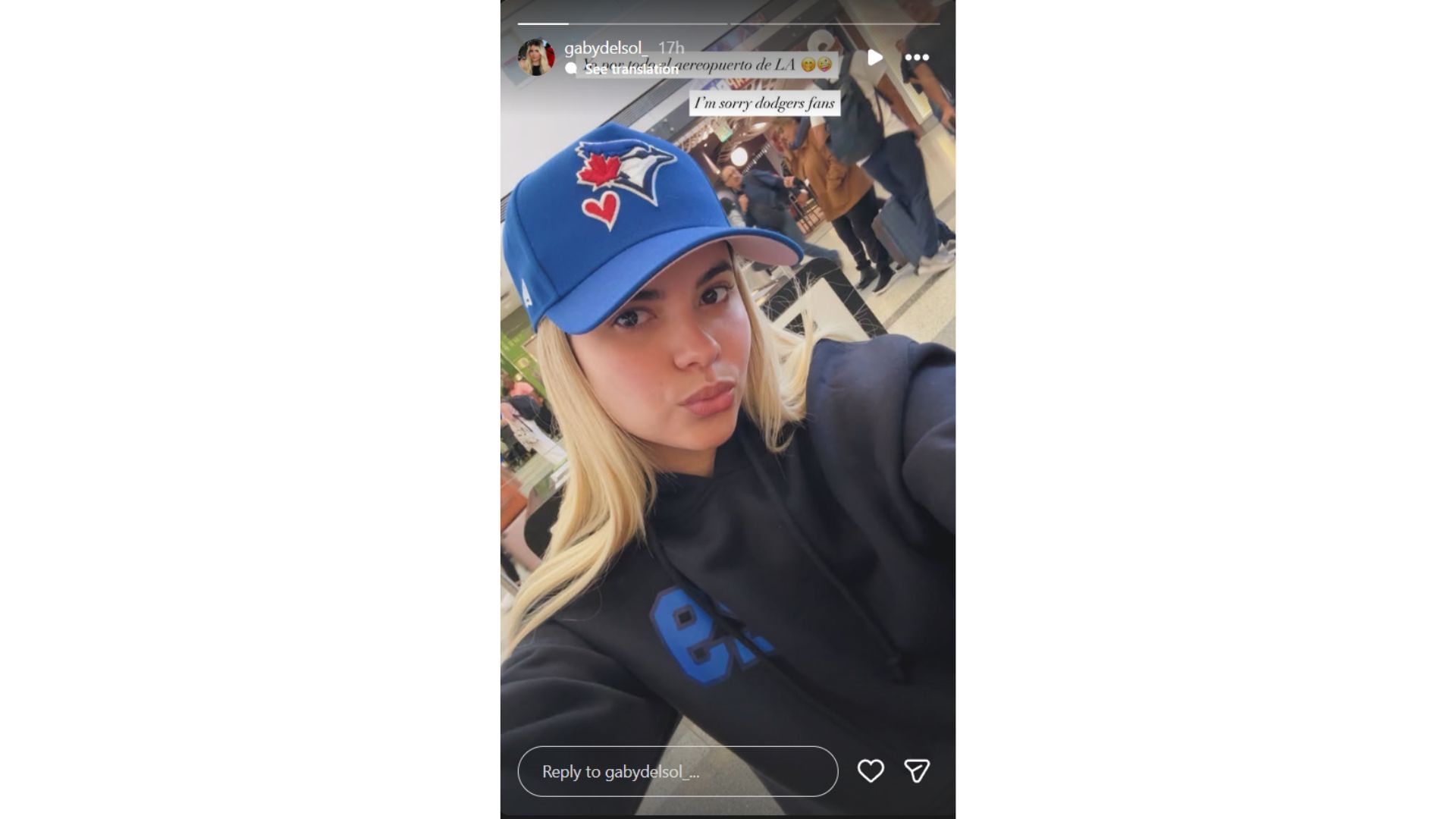 Yariel Rodriguez&#039;s wife Gaby&#039;s Instagram story (Source: Instagram @gabydelsol)