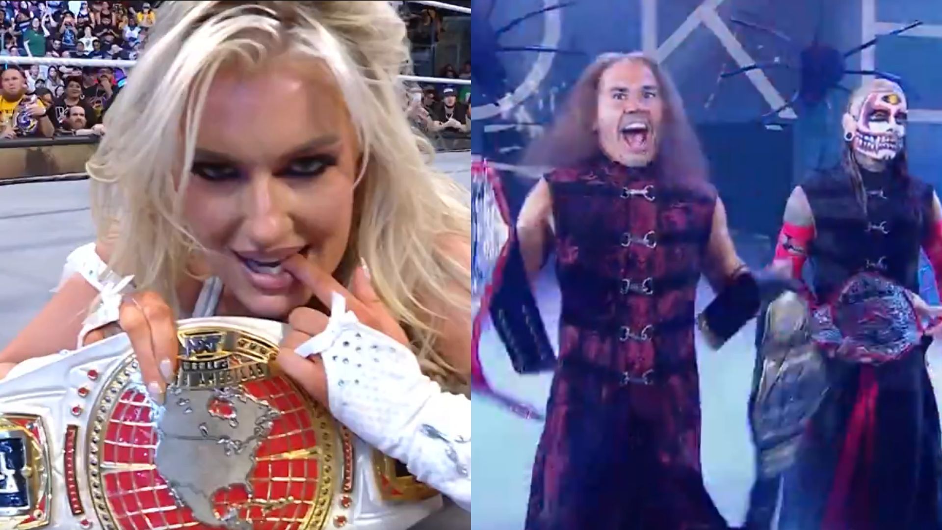 Blake Monroe [left] and The Hardy Boyz [right] [Image Credits: WWE