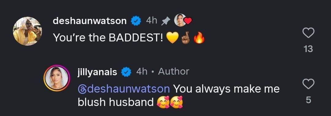 Comment section of @jillyanais&#039; Instagram post