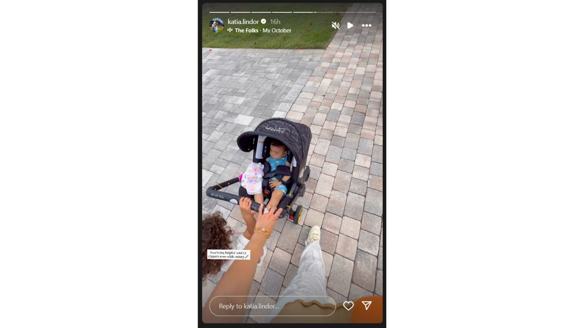 Príbeh Katie Lindor na Instagrame s jej novorodencom Koa (Zdroj: Instagram @katia.lindor)