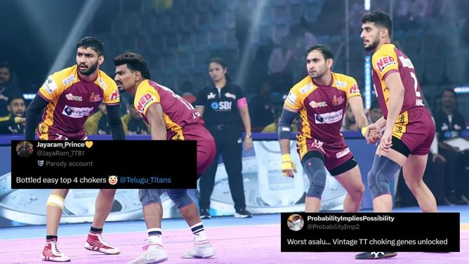 "Need to depend on others to qualify for the top 4" - Fans react as Telugu Titans end Pro Kabaddi 2025 league stage with big defeat