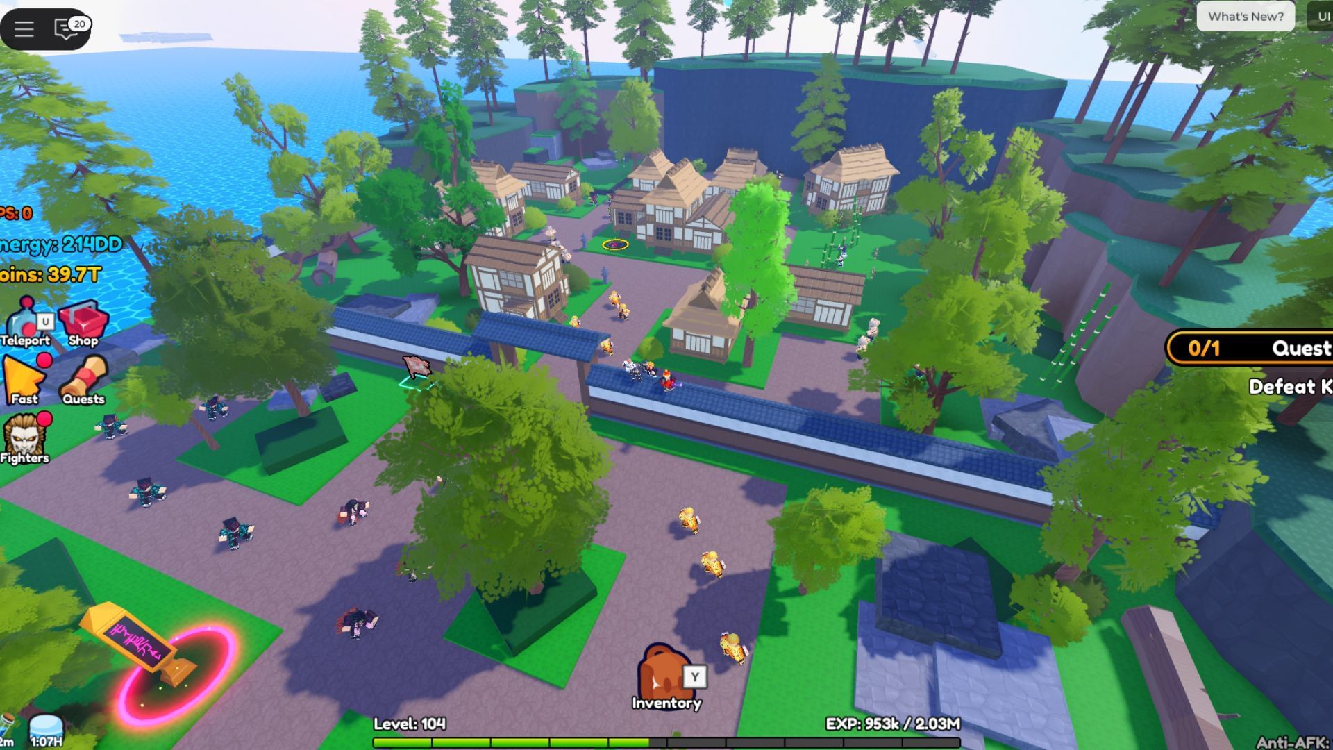 Slayer Village is based on the anime Demon Slayer (Image via Roblox)