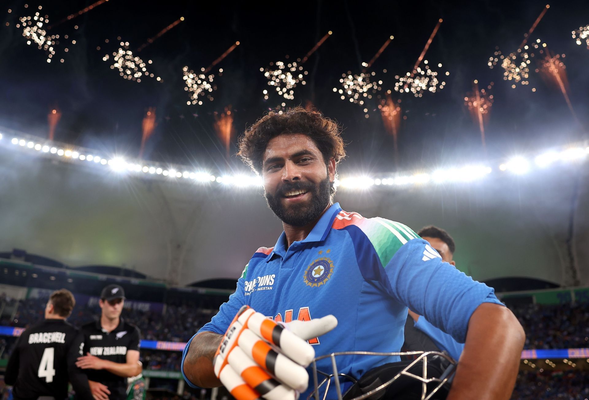 Ravindra Jadeja scored the winning runs in India&#039;s 2025 Champions Trophy triumph. [P/C: Getty]