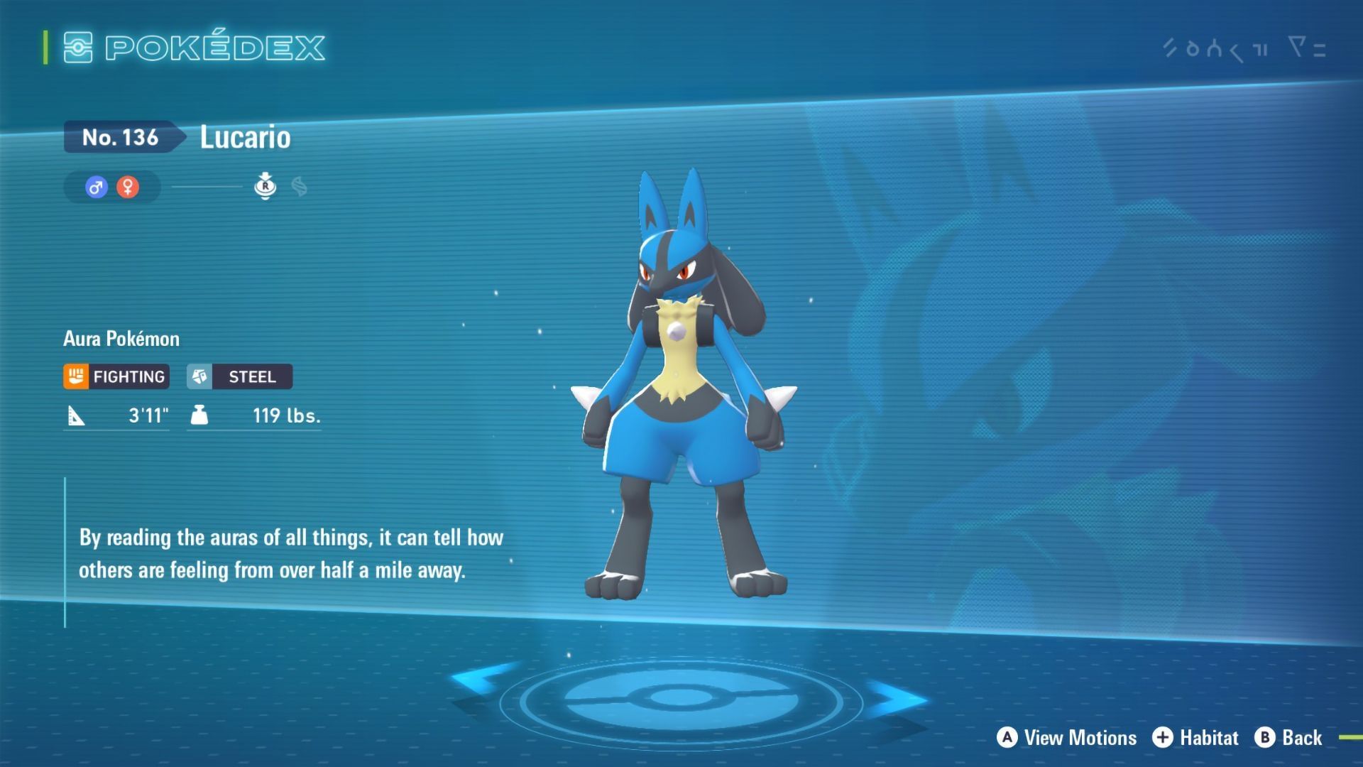 Lucario in Legends Z-A (Image via The Pokemon Company)
