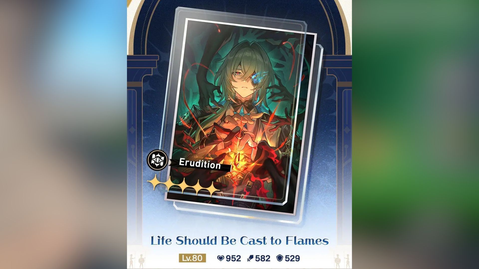 Anaxa&rsquo;s signature Light Cone, Life Should Be Cast to Flames in Honkai Star Rail (Image via HoYoverse)