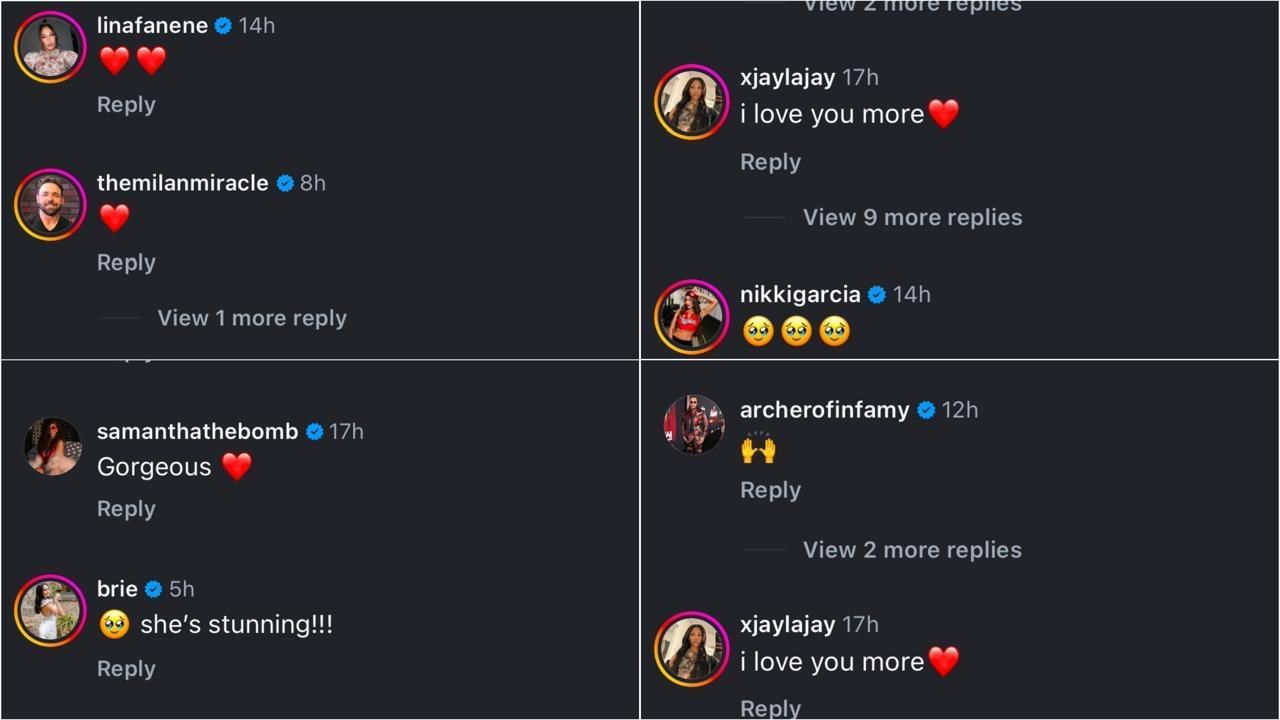 Comments from WWE stars on Jimmy&#039;s post [Image credit: Uso&#039;s Instagram account]