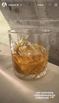 Image taken from Balionis’ Instagram story _ Source: Instagram/@balionis