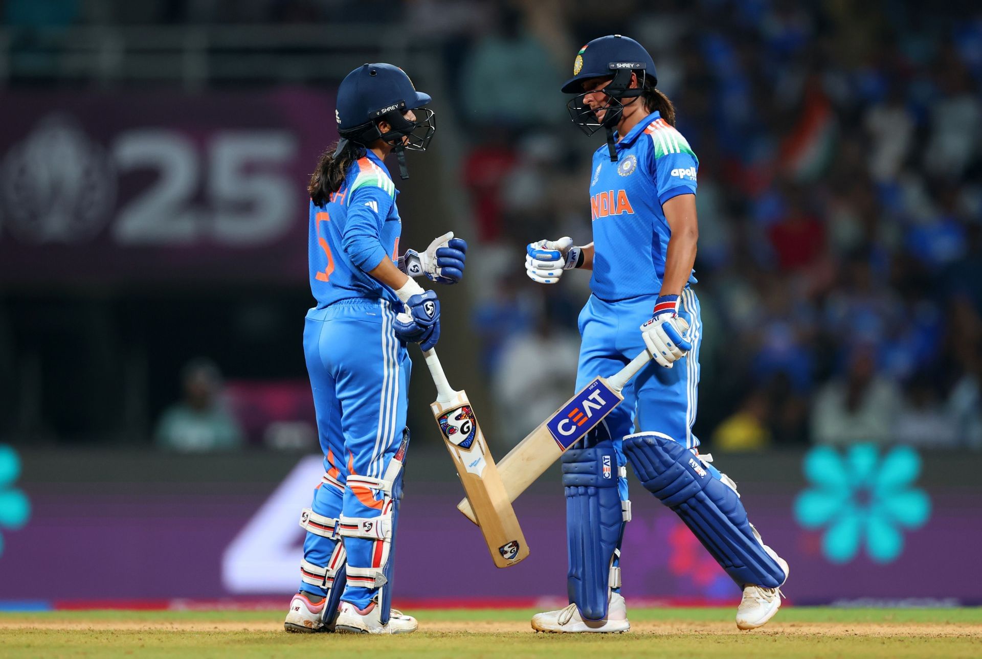 Jemimah Rodrigues and Harmanpreet Kaur. (Credits: Getty)