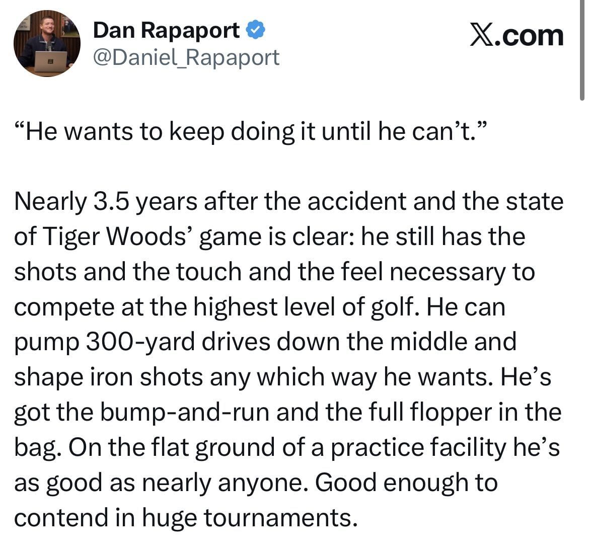 Dan Rapaport&rsquo;s tweet on X _ Source: X/@Danie_Rapaport