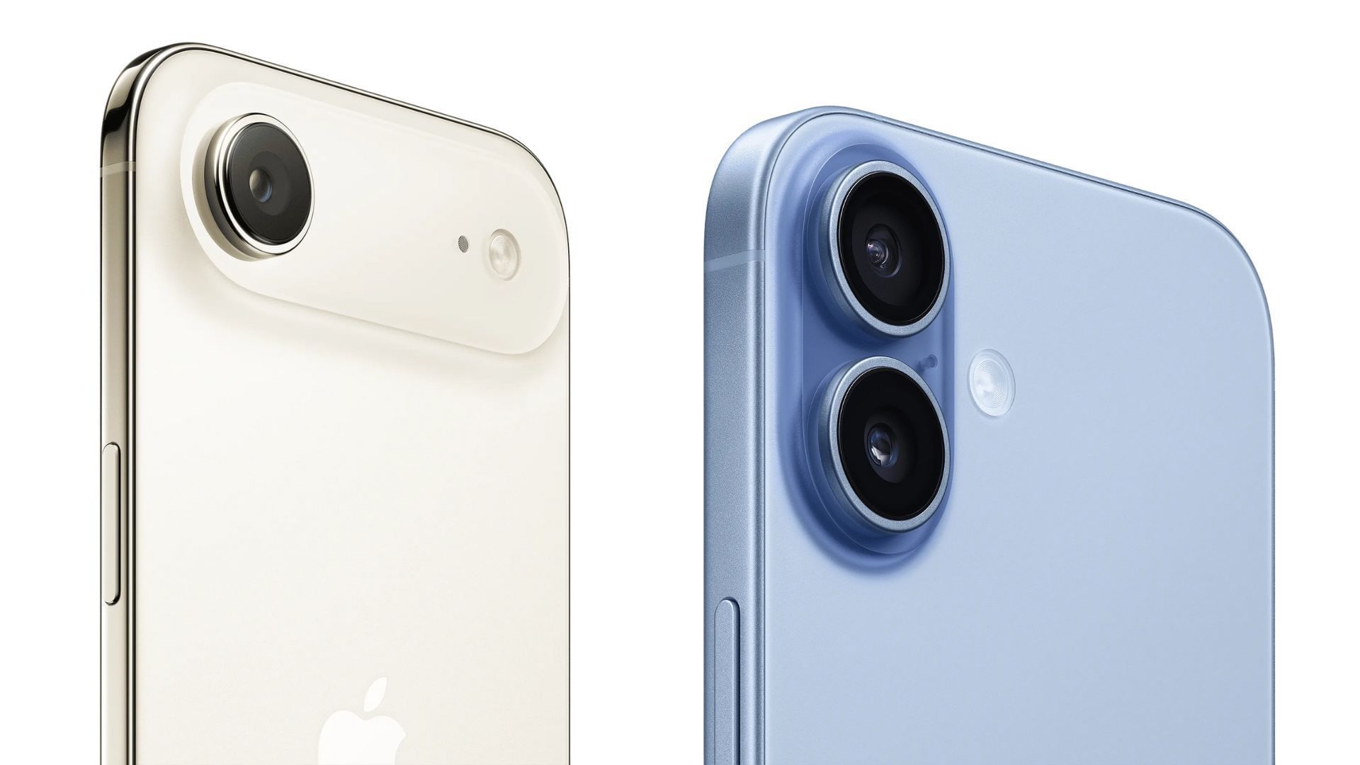 The iPhone Air and 17 have very different camera setups (Image via Apple)