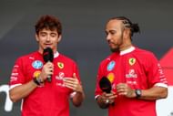 Charles Leclerc and Lewis Hamilton at the United States Grand Prix - Source: Getty