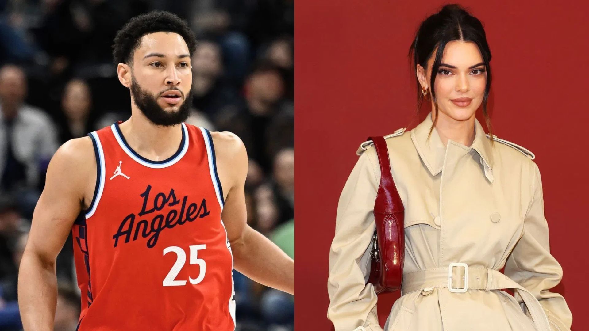 From L to R: Ben Simmons and Kendall Jenner (Image via Getty Images)