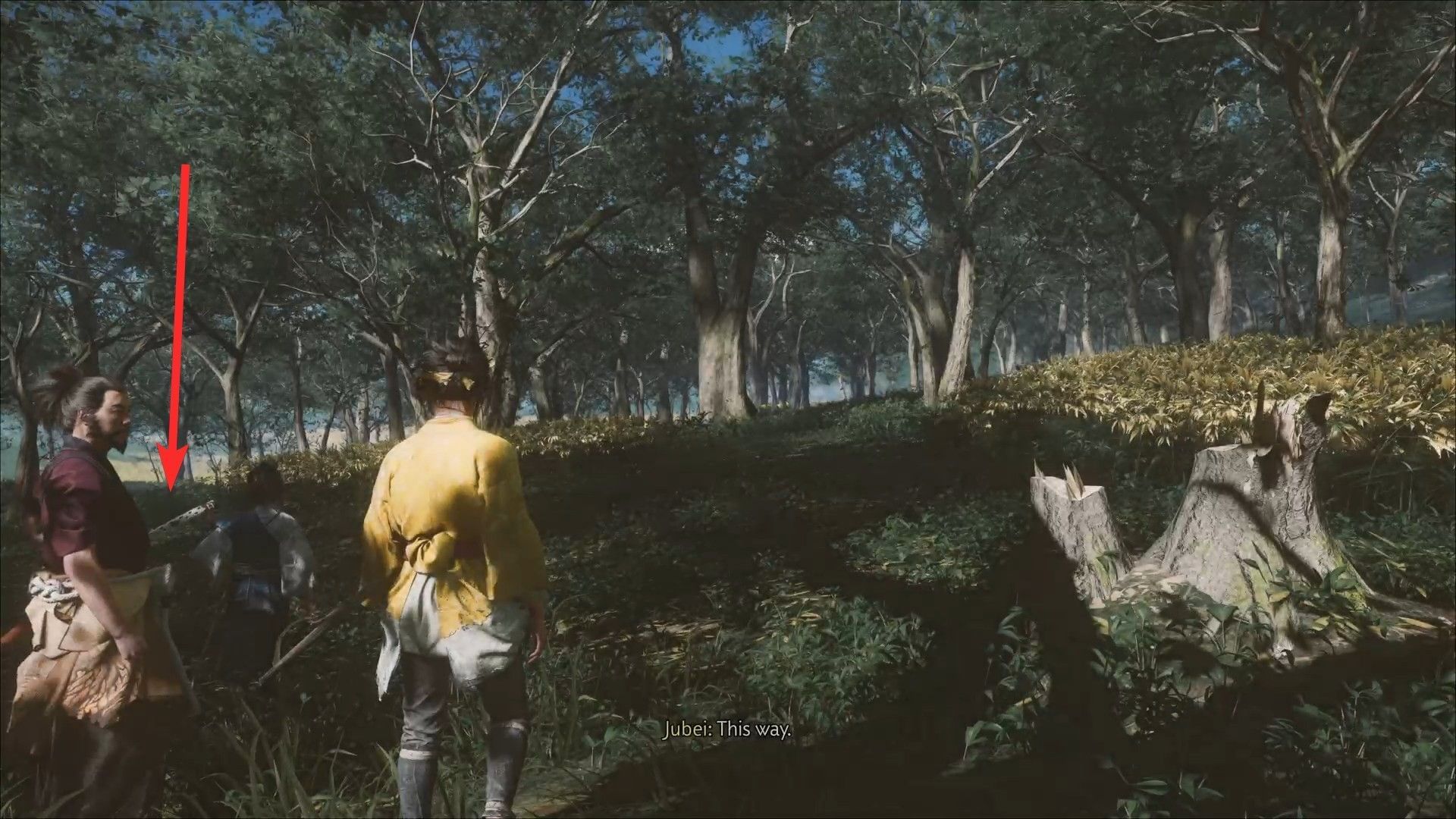 Follow this path after meeting Lord Saito (Image via Sucker Punch)