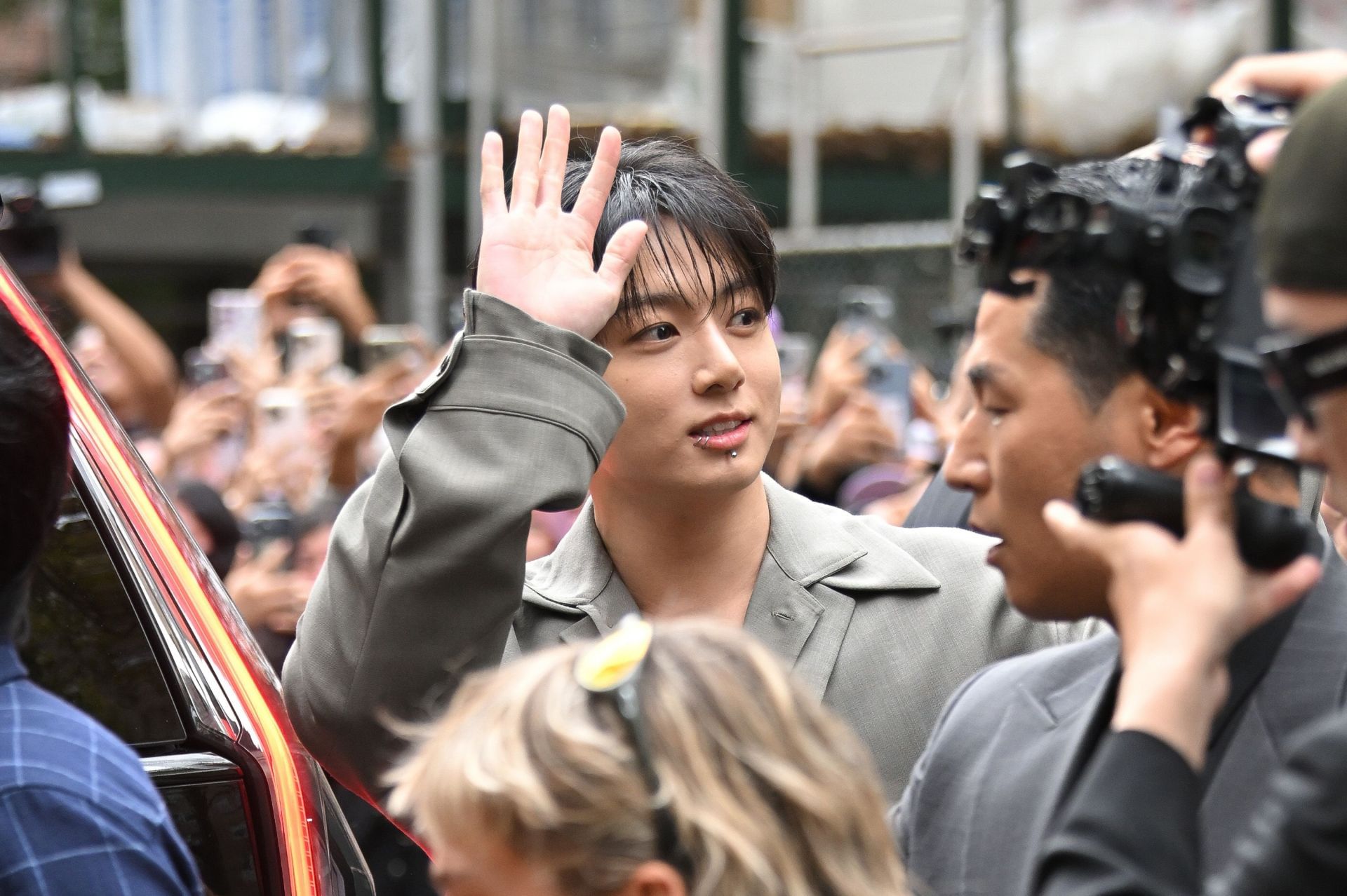 Jungkook attends the Calvin Klein fashion show during New York Fashion Week on September 12, 2025, in New York City (Image via Getty)