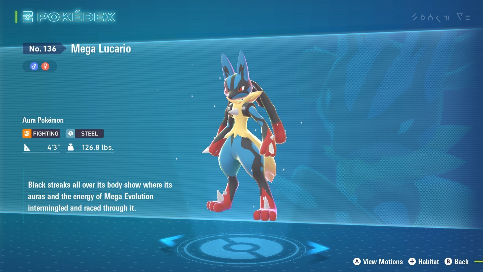Mega Lucario in Legends Z-A (Image via The Pokemon Company)