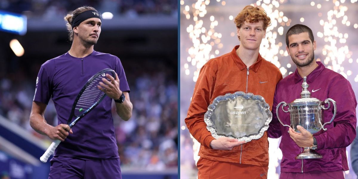 (From L-R) Alexander Zverev, Jannik Sinner and Carlos Alcaraz. (Photos: Getty)