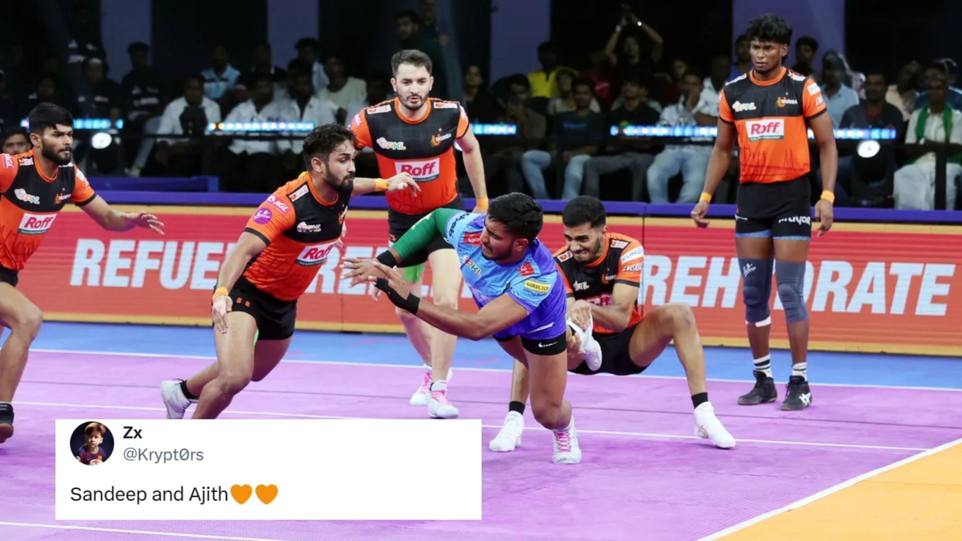 U Mumba sealed a huge win over Bengal Warriorz (Image Credits: PKL &amp; @Krypt0rs/X)