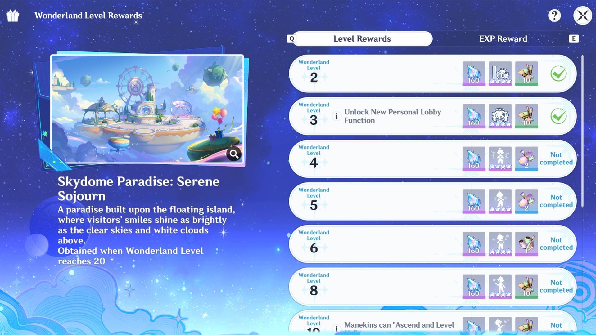 Miliastra Wonderland has 20 levels (Image via Sportskeeda Gaming/HoYoverse)