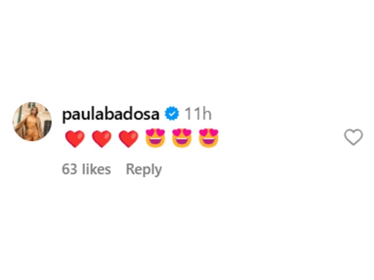 Badosa&#039;s comment on Instagram