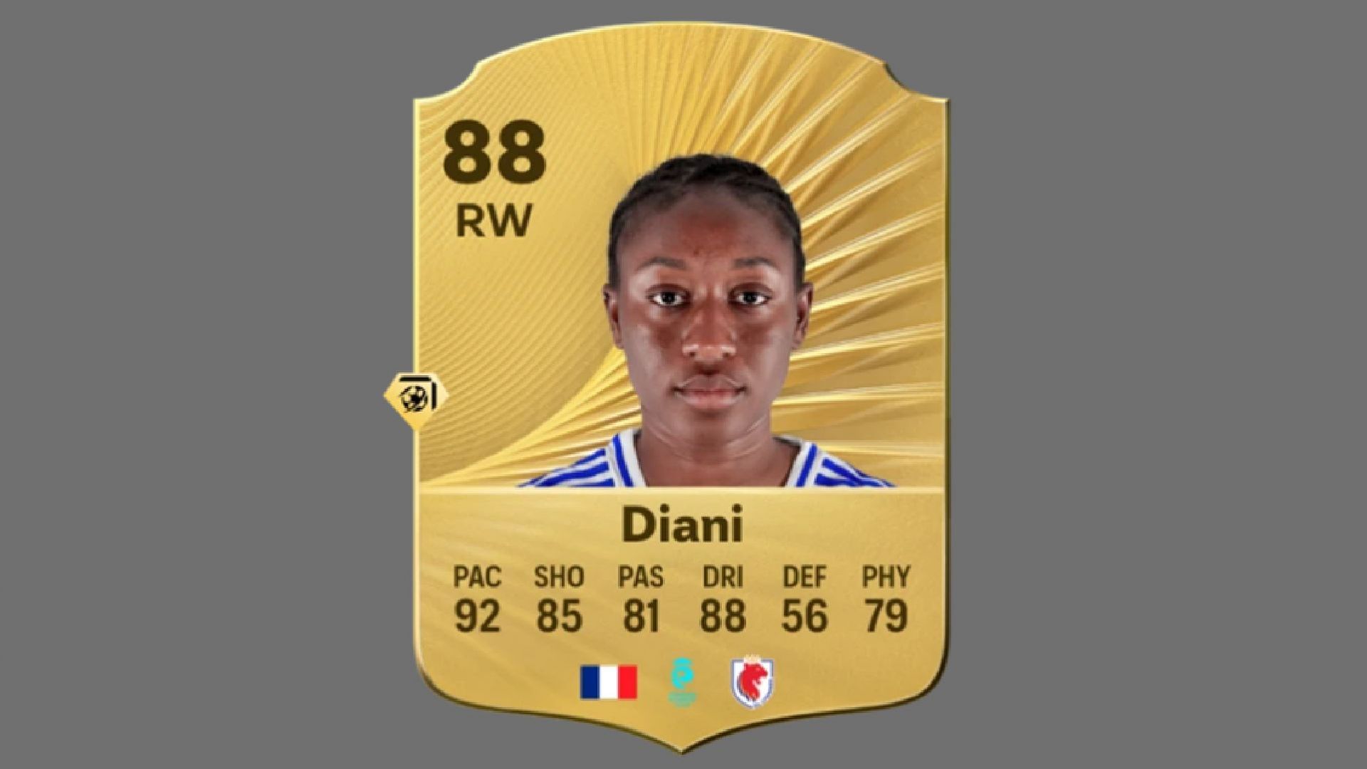 Kadidiatou Diani can score amazing goals (Image via EA Sports)