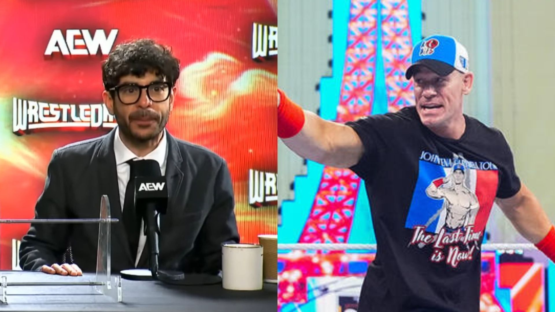 AEW President Tony Khan and John Cena (Image via AEW