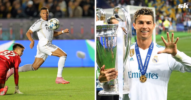 Real Madrid superstar Kylian Mbappe surpasses Cristiano Ronaldo's UCL feat in 5-0 drubbing of Kairat Almaty