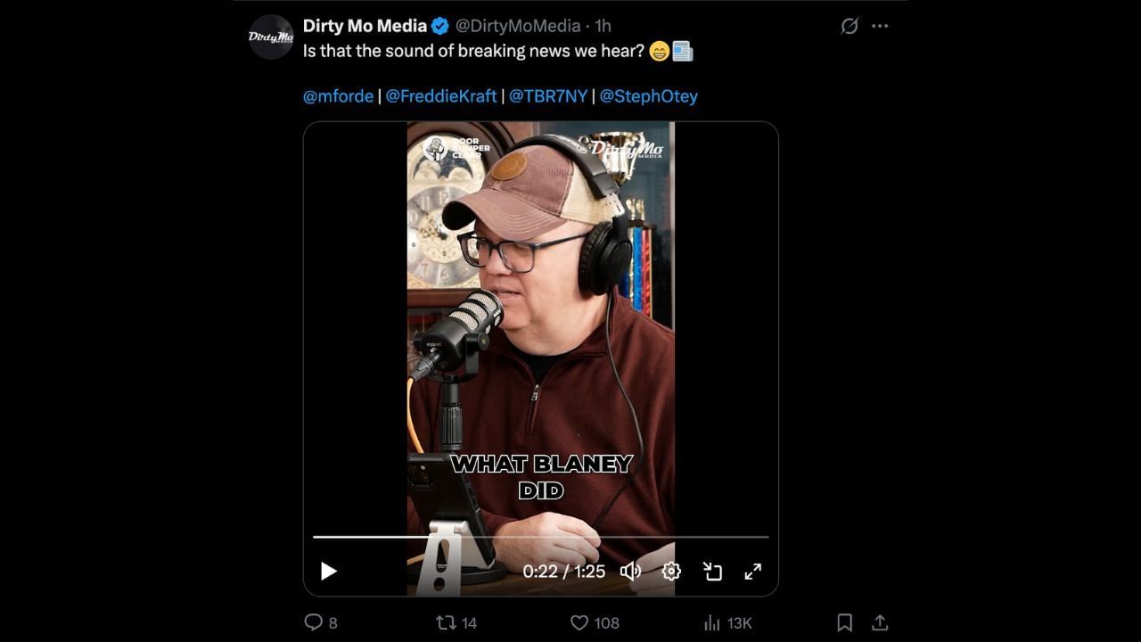 Mike Forde compares media coverage of the playoffs and the full-season format. Source:@X/DirtyMoMedia