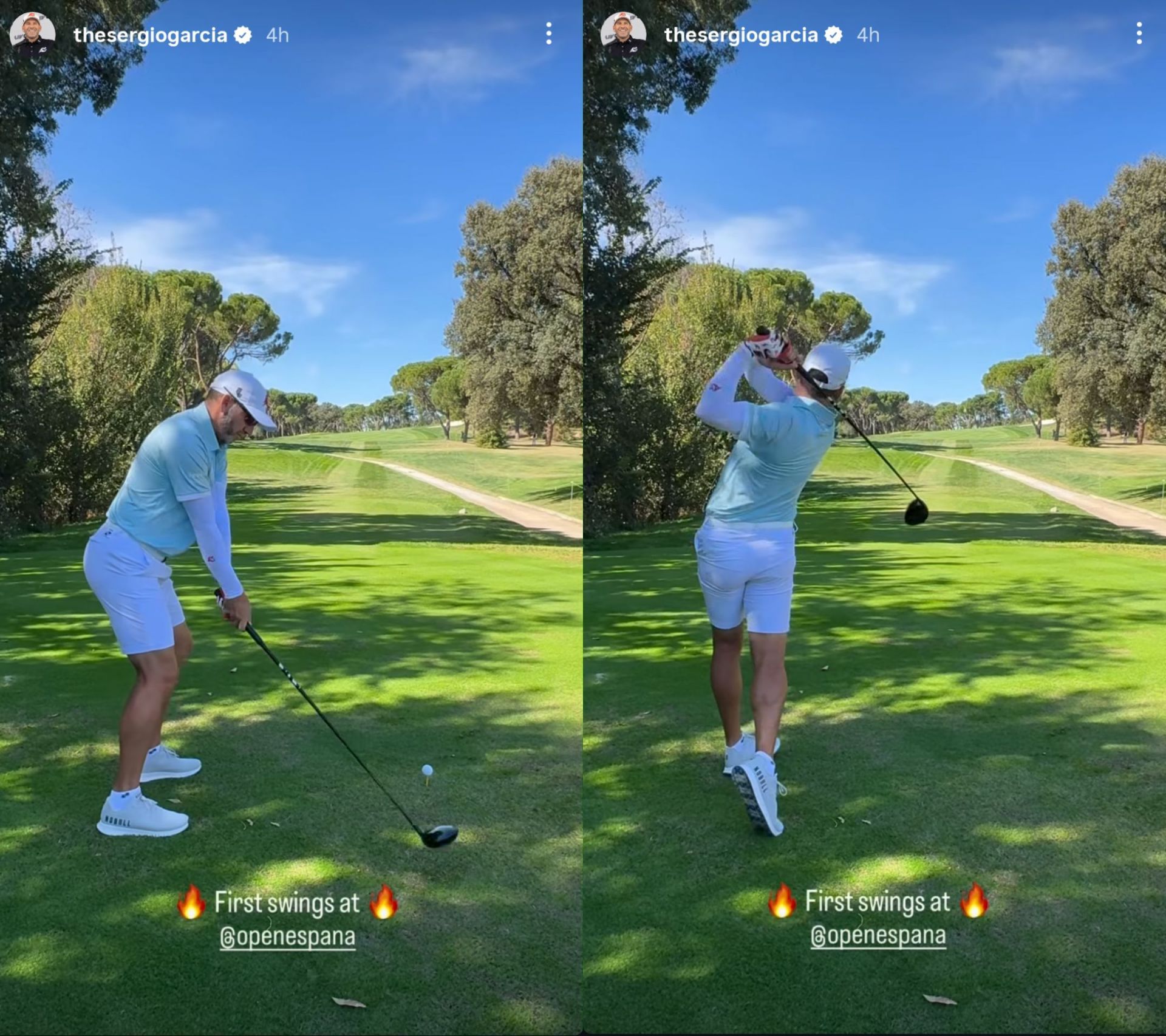 Stills from Sergio Garcia&#039;s Instagram story - Source- @thesergiogarcia on Instagram