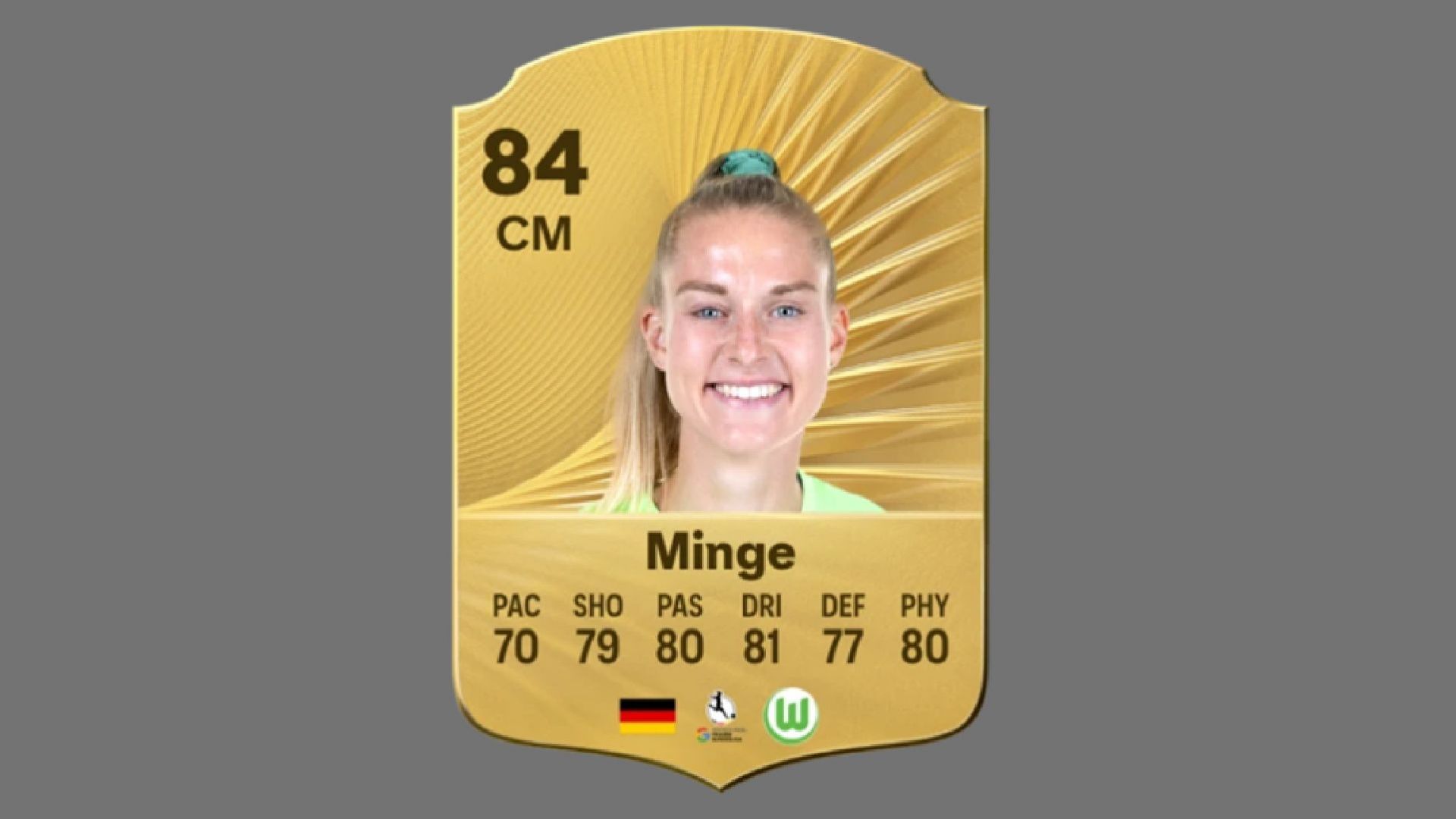 Janina Minge card in EA FC 26 (Image via EA Sports)