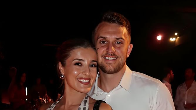 "Hottest mob wife ever seen": Jake Browning's fiancée Stephanie's white skirt, crop top outfit draws praise from Andrei Iosivas' GF Logan