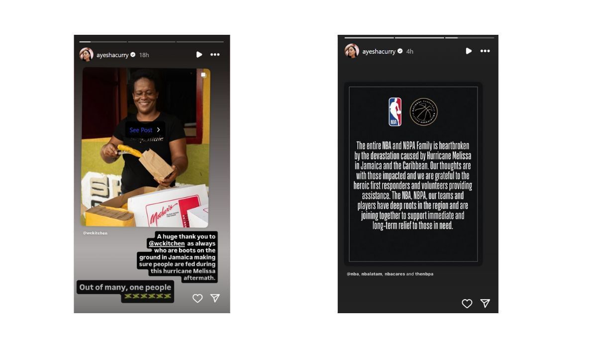 Ayesha Curry shows her support for Jamaica by posting a couple of stories (Source: @ayeshacurry/IG)