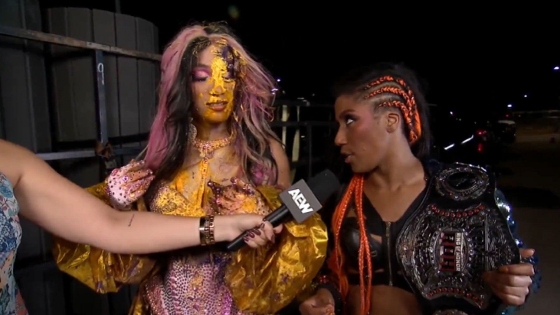 Mercedes Mone and Athena on Wednesday Night Dynamite [Image Credits: All Elite Wrestling on X]