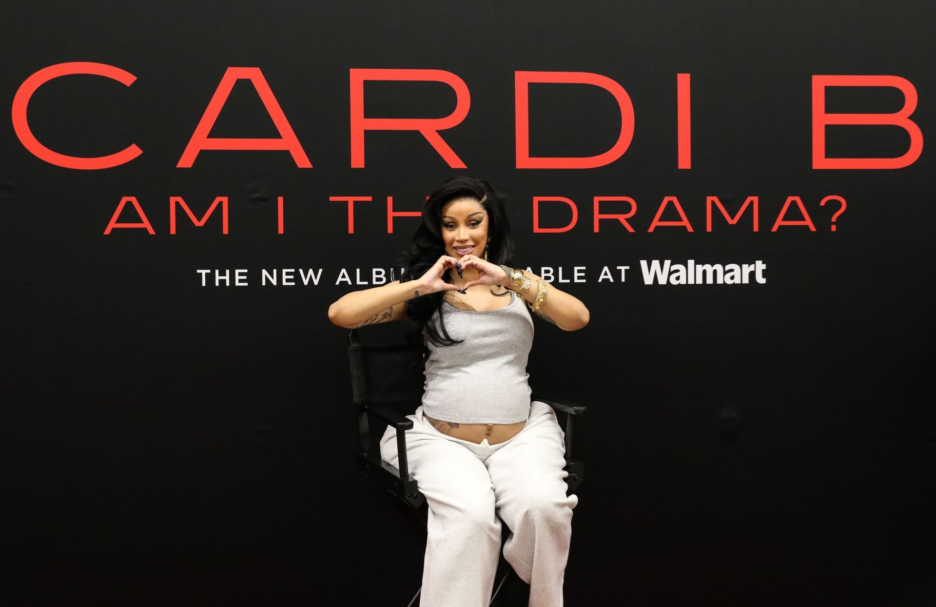 Cardi B at the &quot;Am I The Drama&quot; meet and greet at Walmart on September 23, 2025 in Houston, Texas. (Image via Getty)