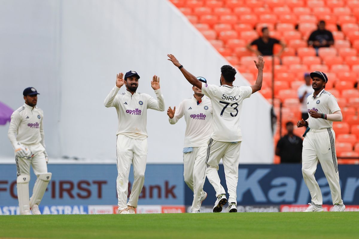 Mohammed Siraj celebrates a wicket. (Credits: BCCI X)