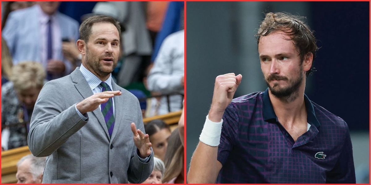 Andy Roddick (left) and Daniil Medvedev