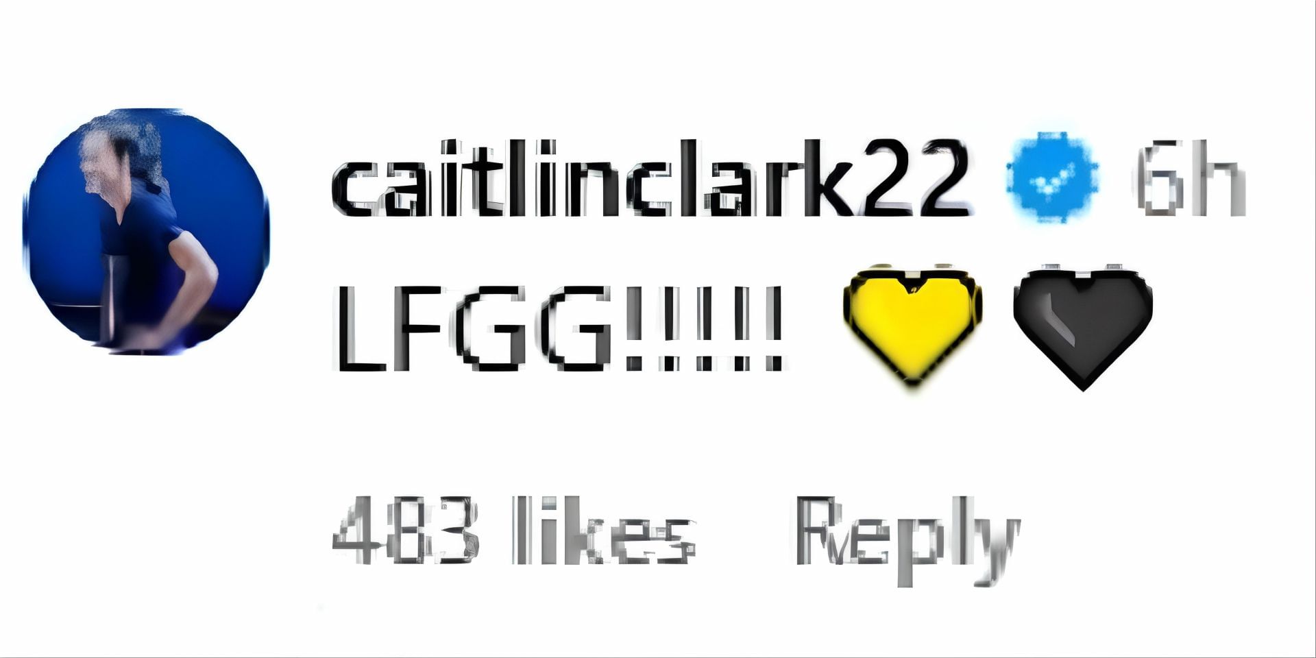 Clark commented on Woliczko&#039;s post on Instagram.
