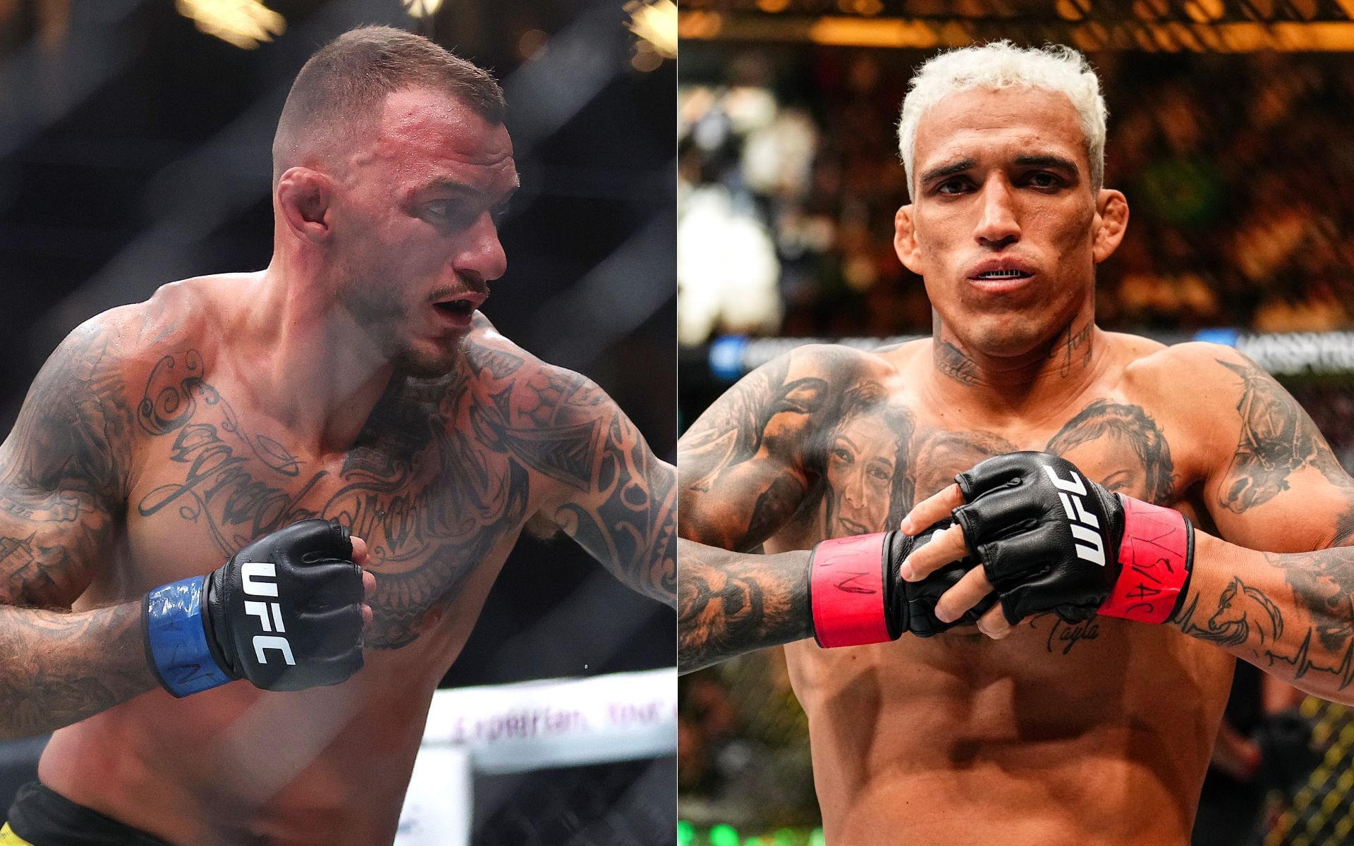 Renato Moicano (left) was not game to fight Charles Oliveira (right) at UFC Rio. [Images courtesy: Getty Images] 
