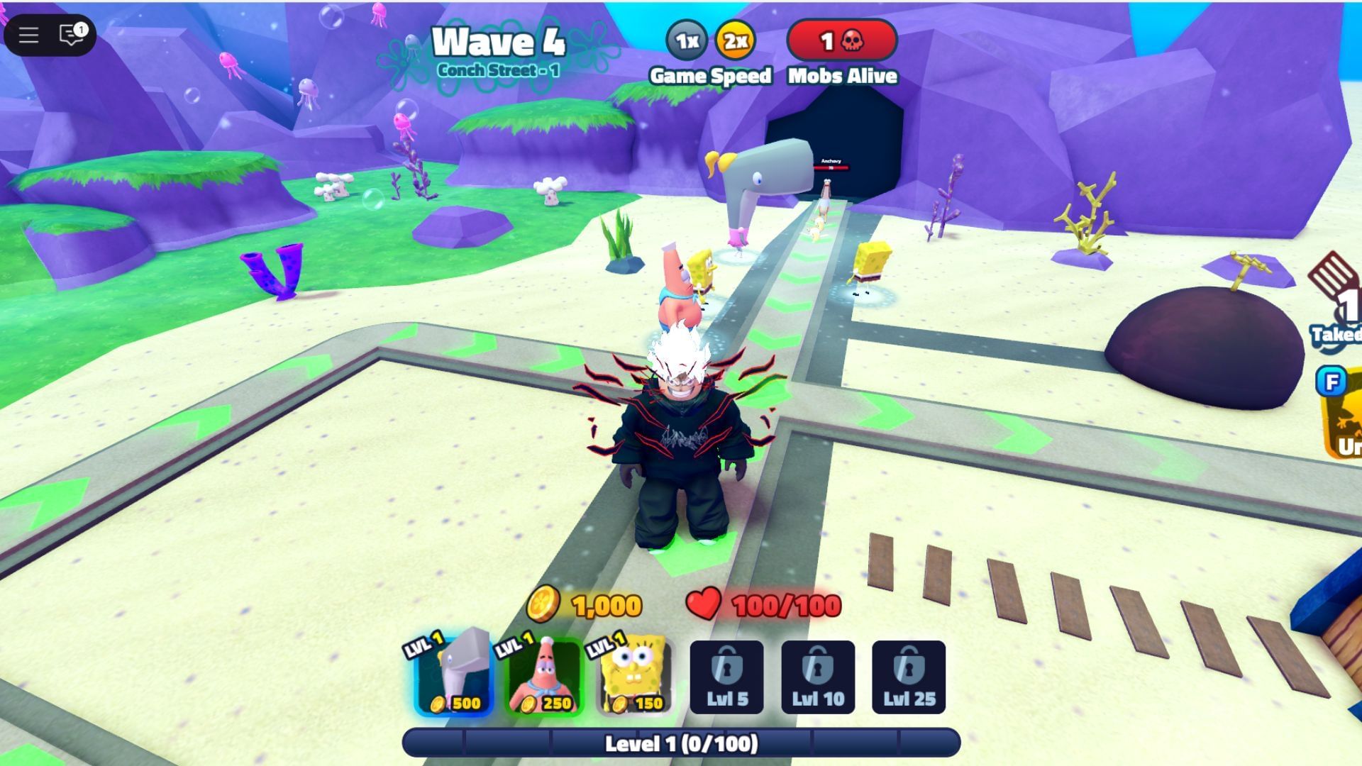 Players can upgrade their units using money earned in a match (Image via Roblox)