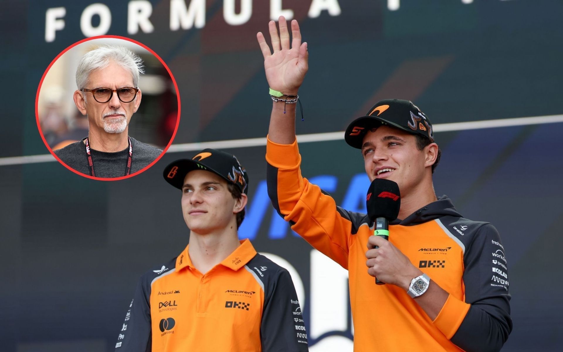 Damon Hill, Oscar Piastri, and Lando Norris