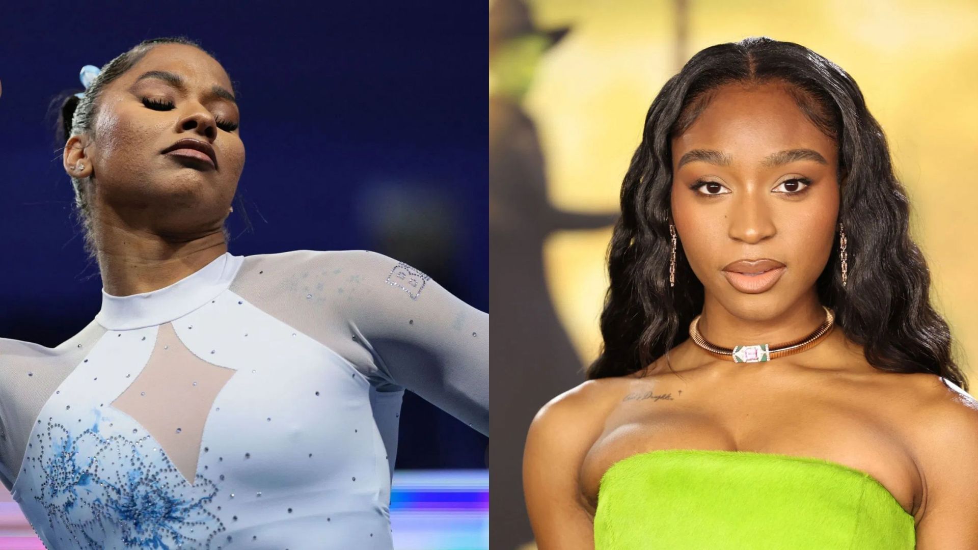 Jordan Chiles and Normani Kordei Source: Getty