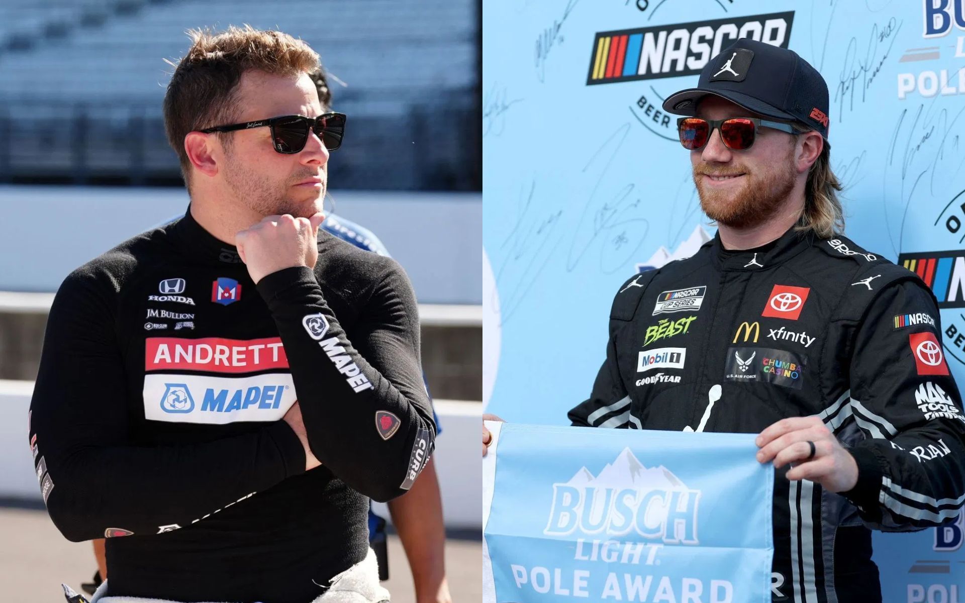 Marco Andretti (L) and Tyler Reddick (R) 