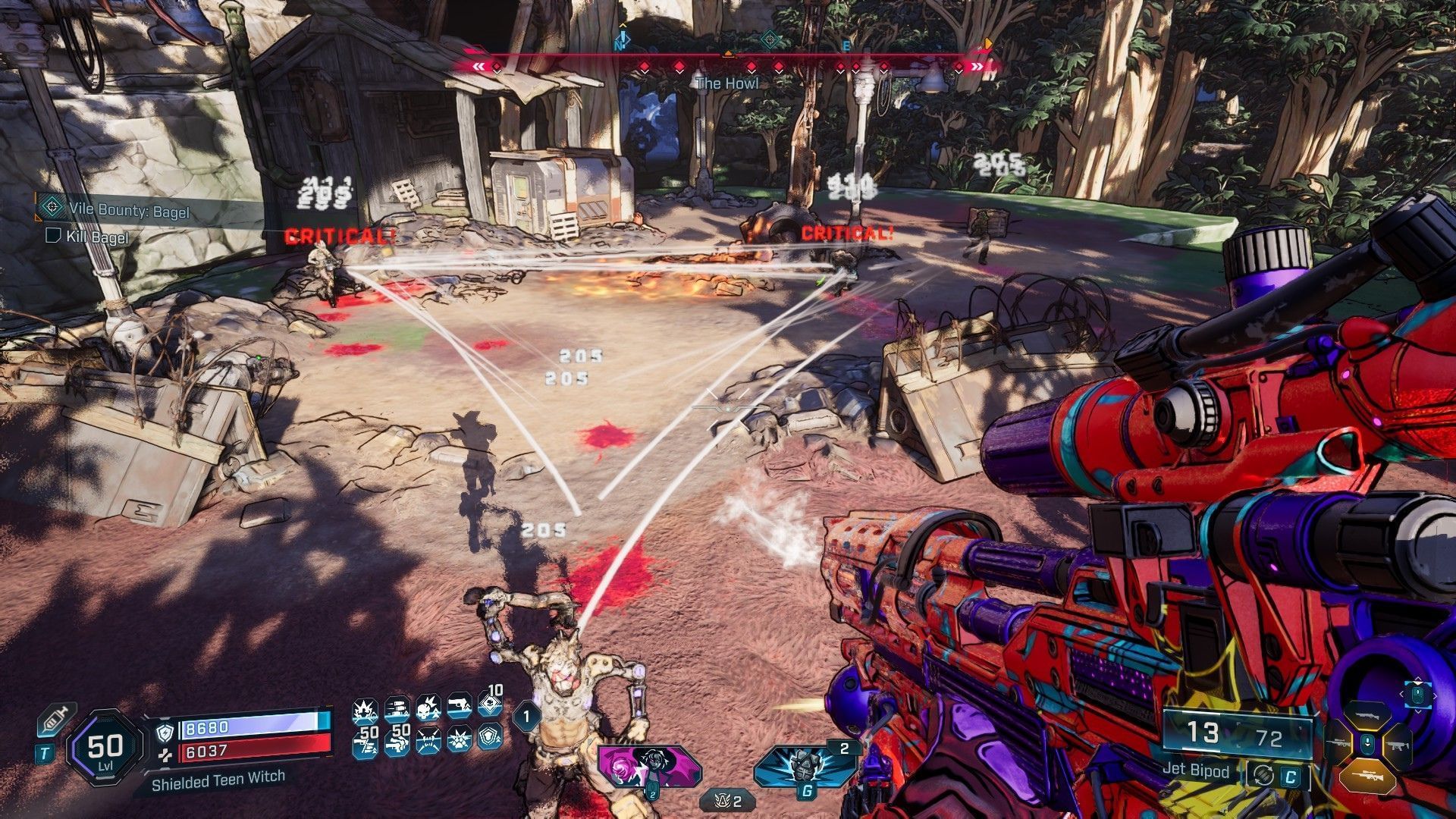 Midnight Defiance can chain bullets among enemies (Image via 2K)